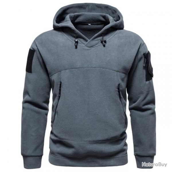 Sweat-shirt polaire multi-poches PVHawk - Gris / M