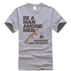 T shirt Be a man among men Gris