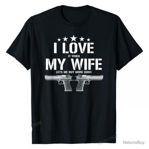 T-shirt "I love my wife" - Black / S