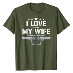 T-shirt "I love my wife" - Olive / XS