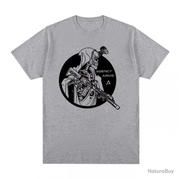 T-shirt Agency Arms Skeleton - GRAY / S