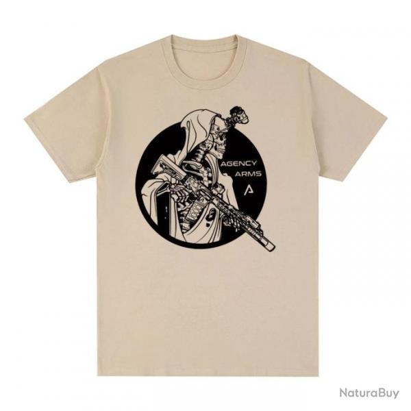 T-shirt Agency Arms Skeleton - Khaki / S