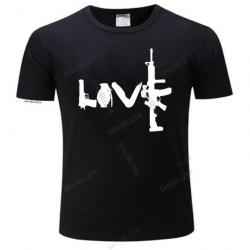 T-shirt Airsoft Love AK47 noir - Noir / XS