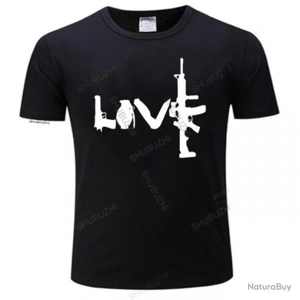 T-shirt Airsoft Love AK47 noir - Noir / XS