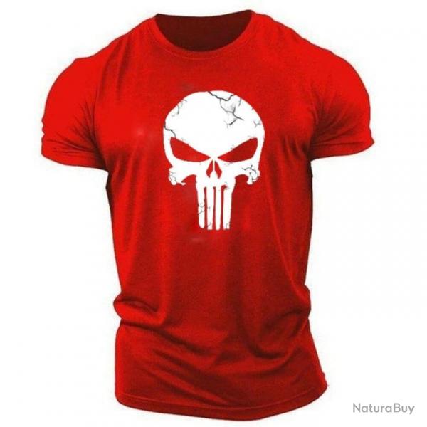 T-shirt crne 3D col rond Spartan - Rouge / XXS