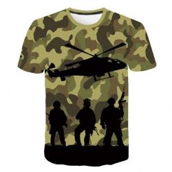 T-Shirt enfant imprimé 3D camo - 10 ans