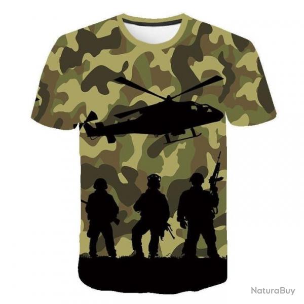 T-Shirt enfant imprim 3D camo - 10 ans