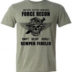 T-shirt Force Recon Green USMC - XS