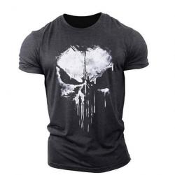 T shirt Ghost Punisher manches courtes Gris