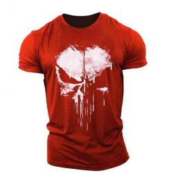 T shirt Ghost Punisher manches courtes Rouge