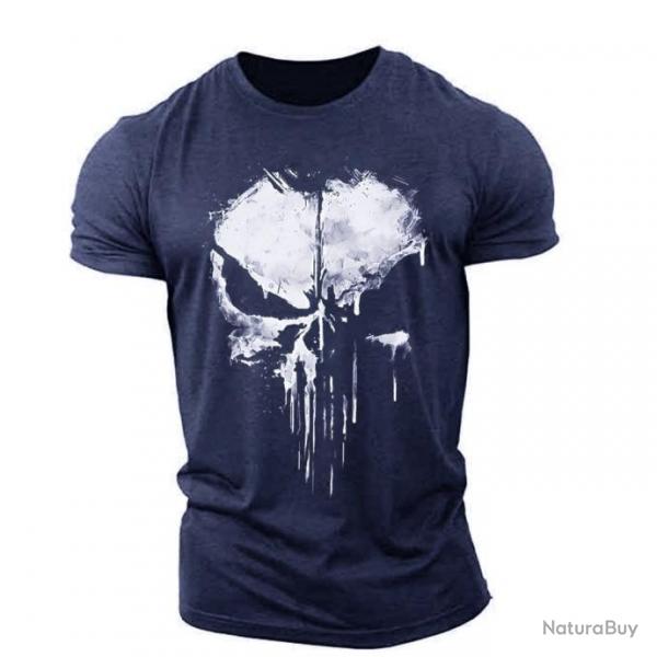 T-shirt Ghost Punisher manches courtes - Bleu / XS