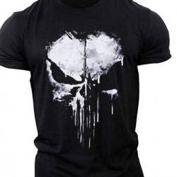 T shirt Ghost Punisher manches courtes Noir