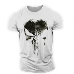 T shirt Ghost Punisher manches courtes Blanc