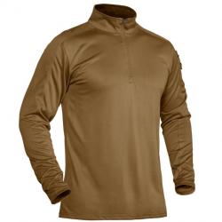 T-shirt Tactical Vasen manches longues 1/4 - Coyote Brown / S (US XS)