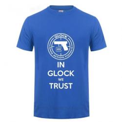 T-shirt USA Handgun Glock - Bleu / XS