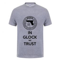 T-shirt USA Handgun Glock - Gris / XS