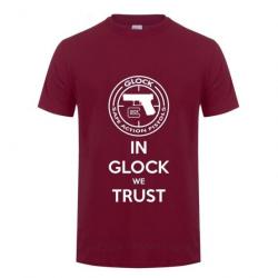 T-shirt USA Handgun Glock - Burgundy / S