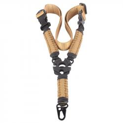 Sangle fusil élastique 3 points THENDO - Marron