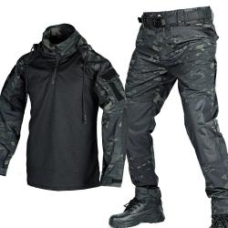 Ensemble chemise et pantalon tactique Tribe Fans - Multicam noir / XXXL
