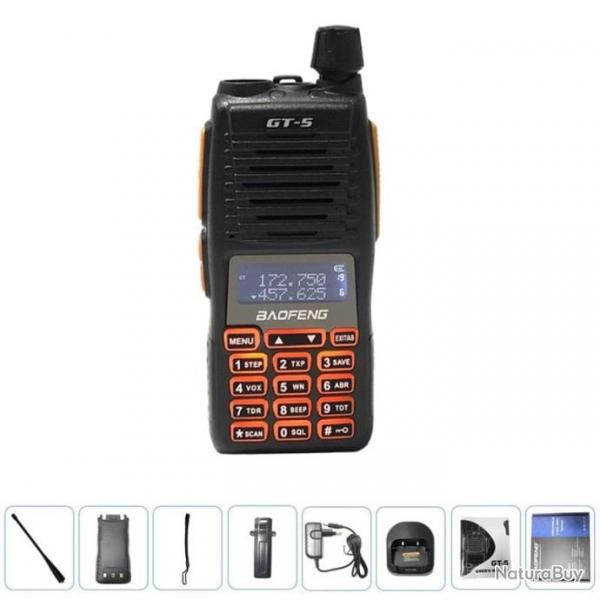 Talkie-walkie double PTT HF GT-5 BAOFENG - Standard / EURO