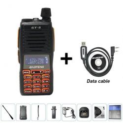 Talkie-walkie double PTT HF GT-5 BAOFENG - Data Cable / EURO