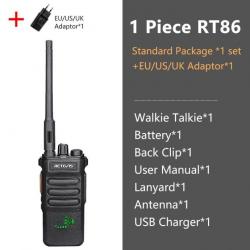 Talkie-walkie longue portée RT86 PTT 10W - 1 PC et adaptateur