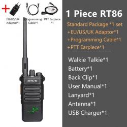 Talkie-walkie longue portée RT86 PTT 10W - 1 PC and ACC