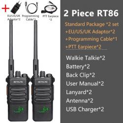 Talkie-walkie longue portée RT86 PTT 10W - 2PCS and ACC