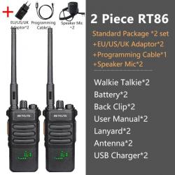 Talkie-walkie longue portée RT86 PTT 10W - 2PCS and ACC 1