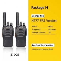 Talkie-walkie Retevis H777 PLUS Pro PTT - FRS 2PCS