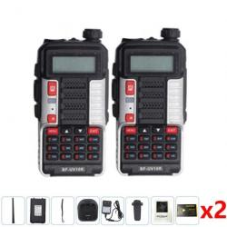 Talkie-walkie UV 10R W2 VHF Boafeng - Argent x2 / EURO