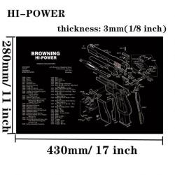 Tapis nettoyage arme AR15 AK47 - HI POWER