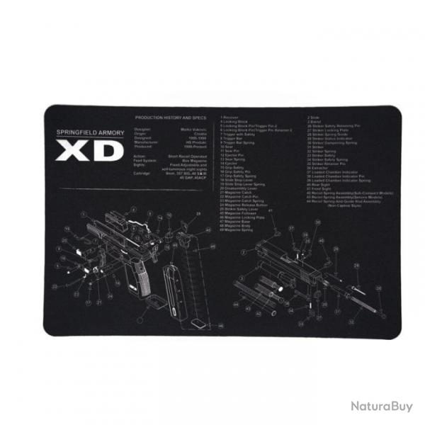 Tapis nettoyage Glock 17, 19, 26, 1911 - Springfield XD