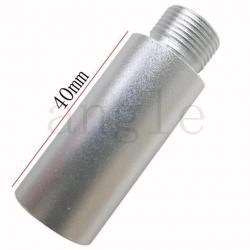 Tube extension embout avant/arrière 14mm - Argent-40 mm