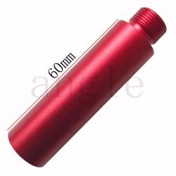 Tube extension embout avant/arrière 14mm - Rouge-60 mm