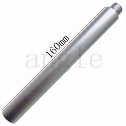 Tube extension embout avant/arrière 14mm - Argent-160 mm