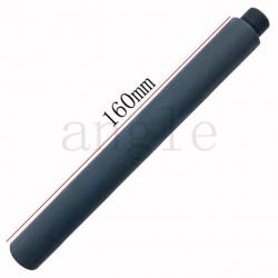 Tube extension embout avant/arrière 14mm - Noir-160 mm