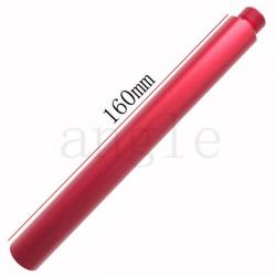 Tube extension embout avant/arrière 14mm - Rouge-160 mm