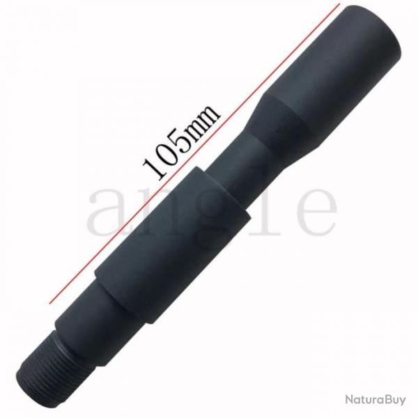 Tube extension embout avant/arrire 14mm - Noir-105 mm-A