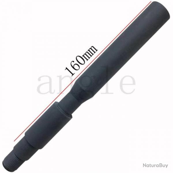 Tube extension embout avant/arrire 14mm - Noir-160 mm-B