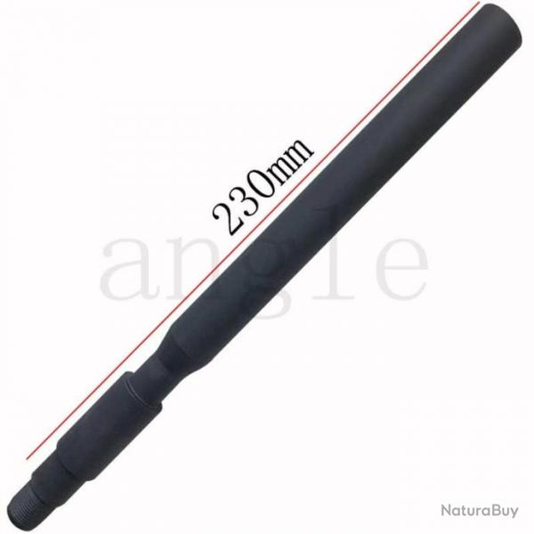 Tube extension embout avant/arrire 14mm - Noir-230 mm-C