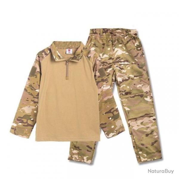 Uniforme enfant haut et pantalon NOV ST - Multicam (t-shirt manches longues) / 120 cm