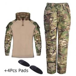 Uniforme militaire enfant chemise + pantalon - Multicam / 110 cm