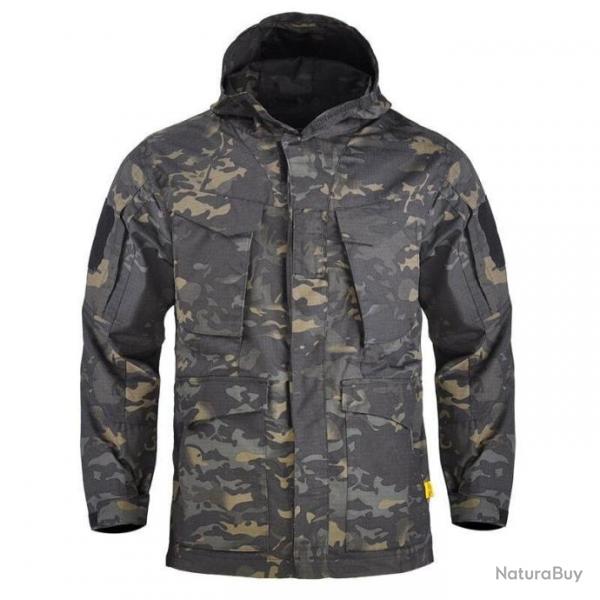 Veste M65 capuche longue HWILD - Multicam noir / S 50-60kg