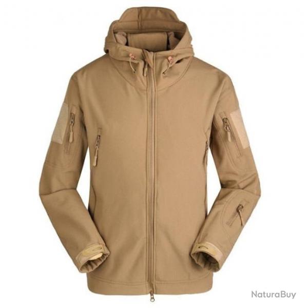 Veste polaire AWS Tactical impermable - Tan / S