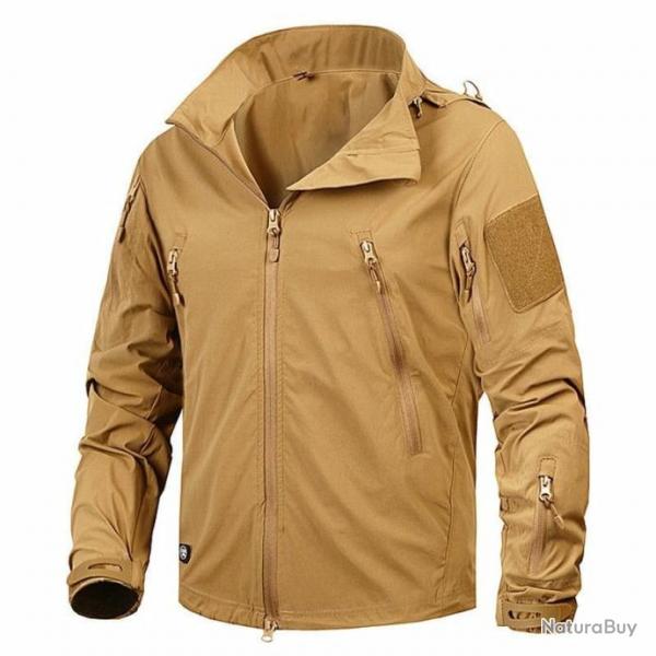 Veste tactique coupe-vent MG Knight - Tan / S