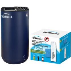 Pack diffuseur anti-moustiques Thermacell Patio Shield bleu + recharge 120 heures