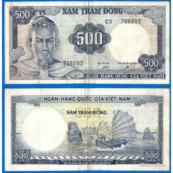 Vietnam Sud 500 Dong 1966 Billet Asie Bateau Prefixe C2