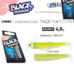 COMBO BLACK MINNOW 7 CM N°1 FIIISH 7 cm / 4.5 g Lime Juice