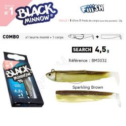 COMBO BLACK MINNOW 7 CM N°1 FIIISH 7 cm / 4.5 g Sparkling Brown